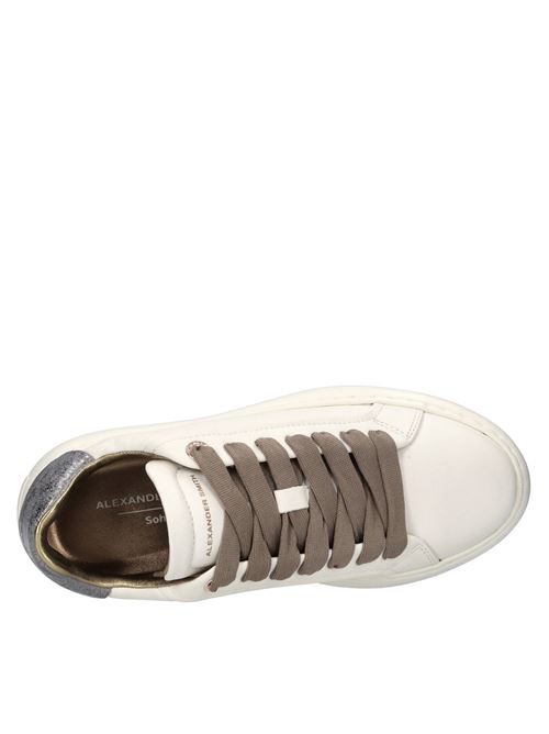 Sneakers in pelle ed ecopelle ALEXANDER SMITH | SOHO WOMAN SOW 3567BIANCO-BRONZO